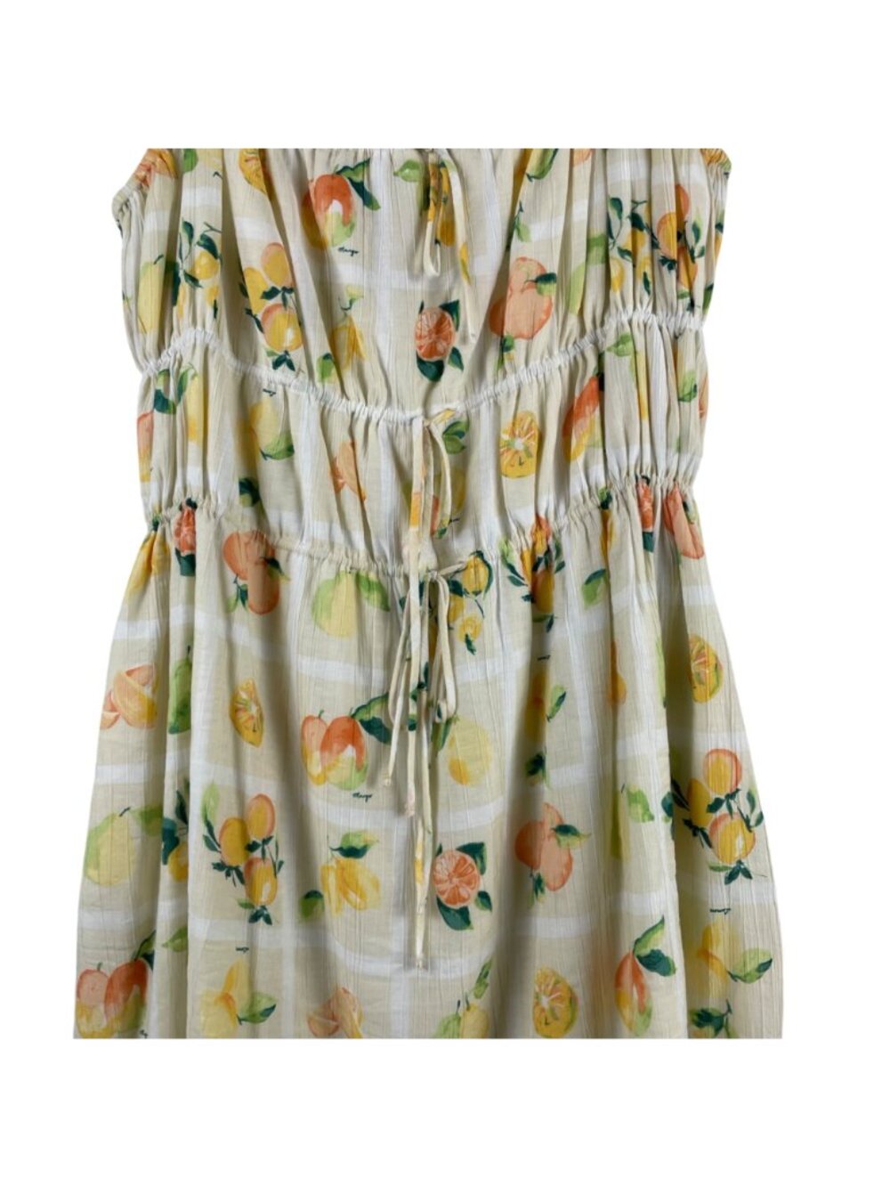 Abercrombie & Fitch Fruit Print Mini Sundress Adjustable Straps Medium Shirred - Picture 3 of 11